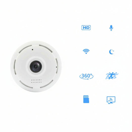 Cámara de Vigilancia Panorámica Ojo de Pez Wifi 3MP