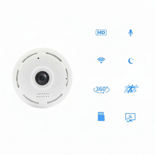 Cámara de Vigilancia Panorámica Ojo de Pez Wifi 3MP