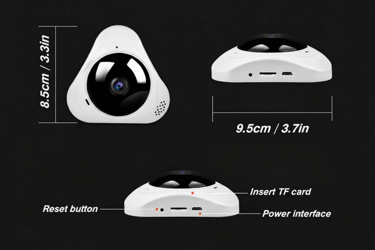 Cámara de Vigilancia Ojo de Pez Wifi 360 grados
