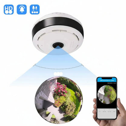 Cámara de Vigilancia Panorámica Ojo de Pez Wifi 3MP