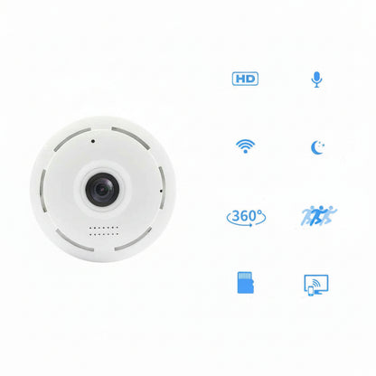 Cámara de Vigilancia Panorámica Ojo de Pez Wifi 3MP