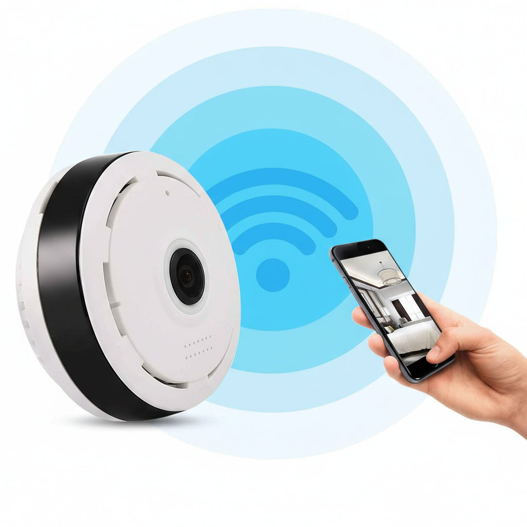Cámara de Vigilancia Panorámica Ojo de Pez Wifi 3MP