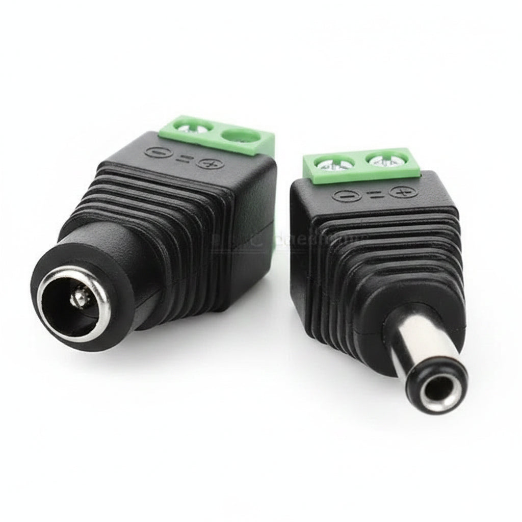 Kit Video Balun con Conector Hembra y Macho para Cámaras de Seguridad CCTV UTP
