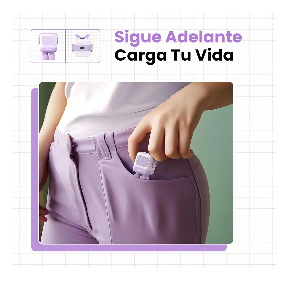 Cargador robot tipo C Ugreen portátil