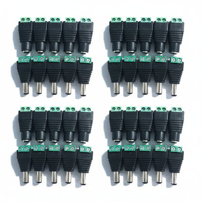 Kit Video Balun con Conector Hembra y Macho para Cámaras de Seguridad CCTV UTP